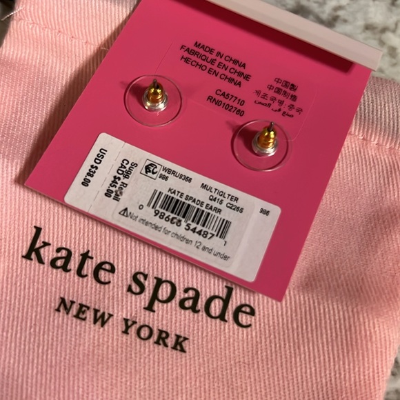 Kate Spade Multicolored Glitter Stud Earrings - Picture 3 of 8